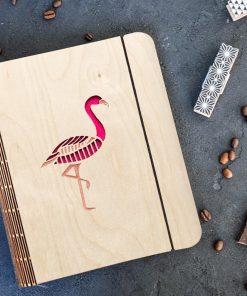 Flamingo Wooden diary_3