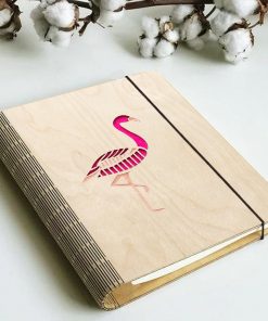 Flamingo Wooden diary