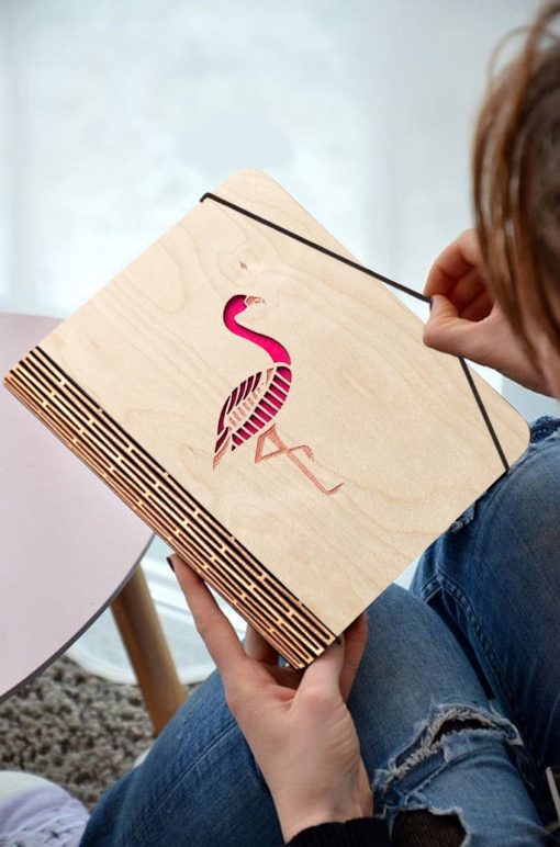 Flamingo Wooden diary_1