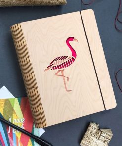 Flamingo Wooden diary_2