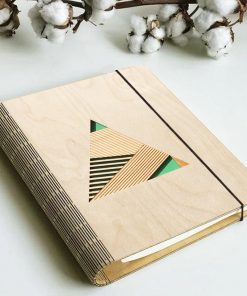 Geometric Wooden diary