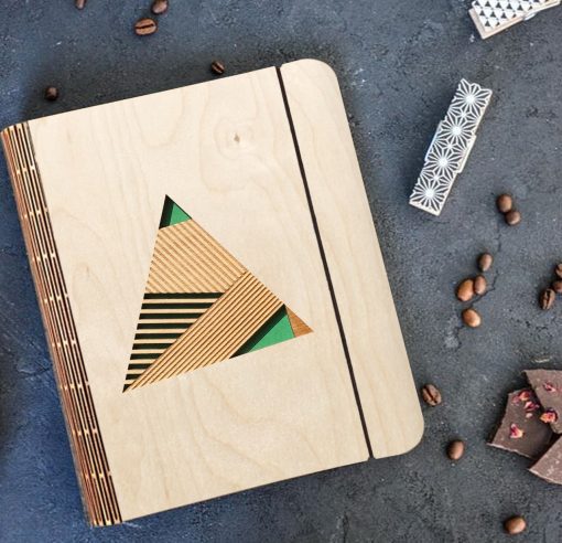 Geometric Wooden diary_3