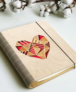 Heart Wooden diary