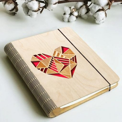 Heart Wooden diary