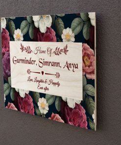 Wooden wall art nameplate